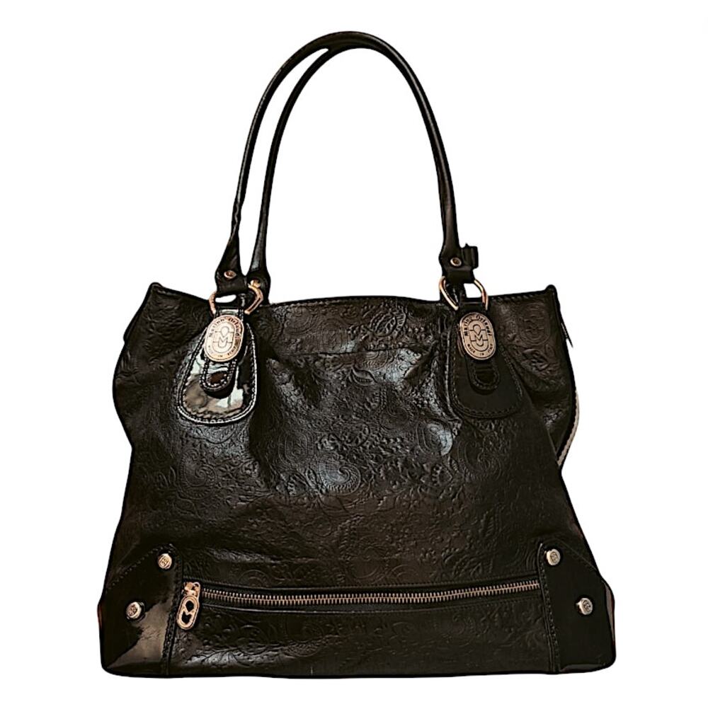 Marino Orlandi Leather Black/Gold Tote Bag